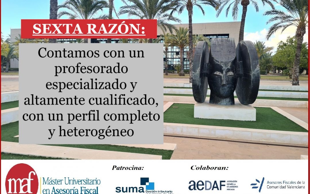 #RAZONES MAF: Contamos con un profesorado especializado y altamente cualificado