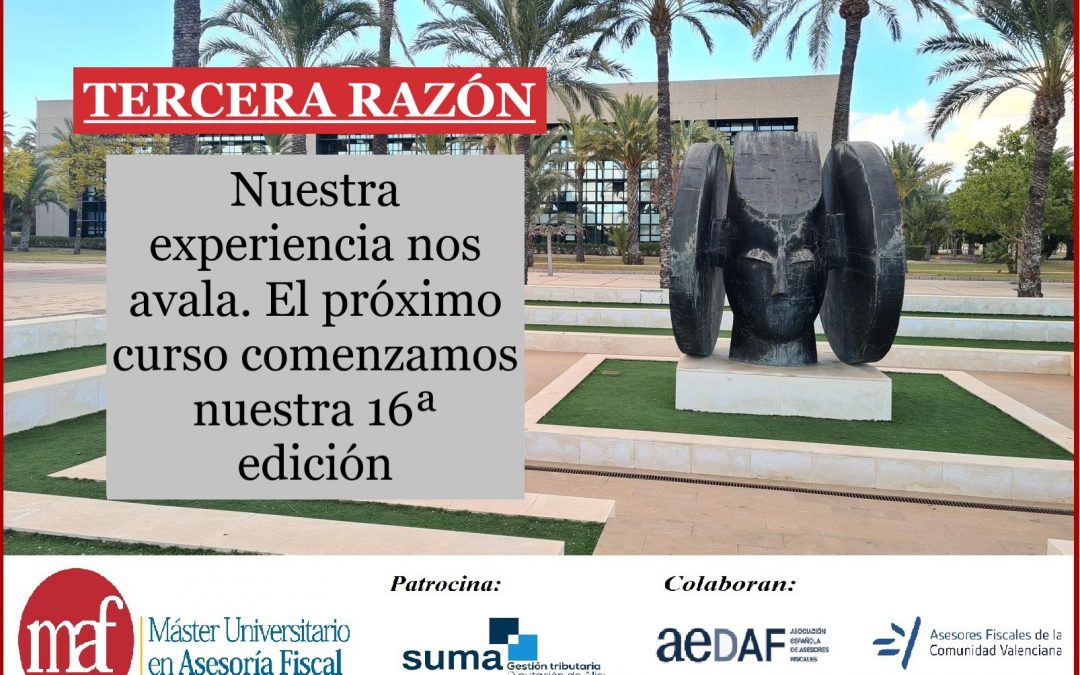 #RAZONESMAF: Nuestra experiencia nos avala