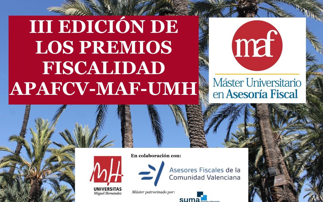 Entrega de la III Edición de los Premios Fiscalidad APAFCV-MAF-UMH