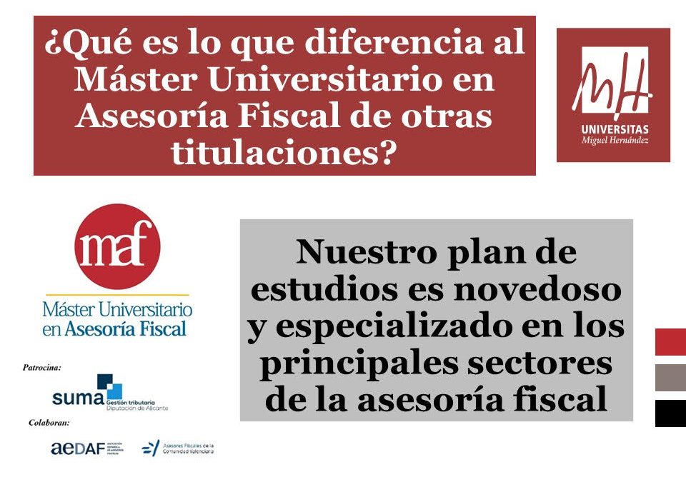 #ELMAFMARCALADIFERENCIA: Nuestro plan de estudios es novedoso y especializado en los principales sectores de la asesoría fiscal